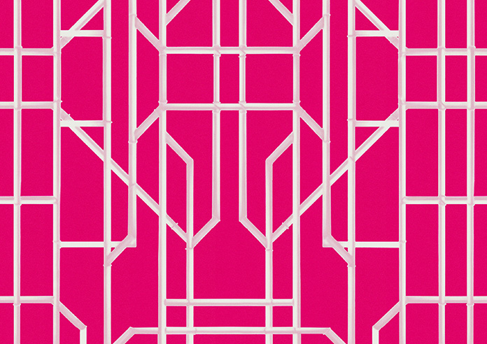 Bamboo Brights, Cerise - Twist&Fit Roman Blind - Image 7